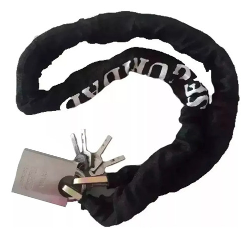 Cadena Con Candado Anticorte 120cm Para Moto Bicicleta Auto