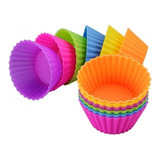 Moldes Capacillos Silicona Para Cupcakes X10 Unidades