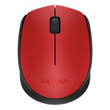 Mouse Inalámbrico Logitech  M170 M170 Rojo Y Negro