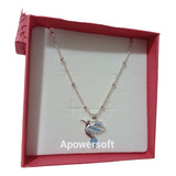 Exclusivo Conjunto Cadena Dije Plata925 Colibrí Picaflor.