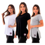 Kit 3 Blusas Compridas Fitness Tapa Bumbum Academia