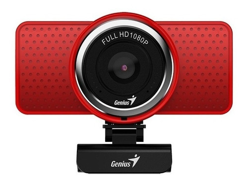 Cámara Web Genius S Rs Ecam 8000 Full Hd 2mpx 1080 Rojo