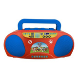 Karaokê Patrulha Canina C/ Microfone Boom Box Infantil Azul