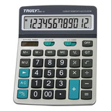 Calculadora Truly 896e-12 - 12 Dígitos - Cinza