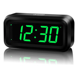 Kwanwa Reloj Despertador, Reloj, Reloj Led Verde De 1,2 PuLG