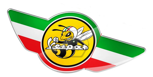 Emblema Vespa Adesivo Asa 3d Itália Piaggio Gts Gtv Lx Lxv 1
