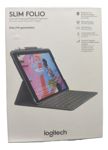 Funda Con Teclado Logitech Slim Folio Bluetooth Para iPad