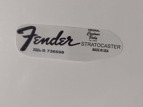 Decals Fender Stratocaster. Negro Al Agua 