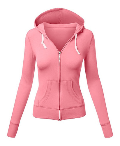 Sudadera Mujer Hoodie Capucha Cierre Dama Hoodies 