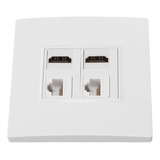 Wall Plate Cat6 Hd, Interfaz Multimedia, Cable Gigabit 4k Hd