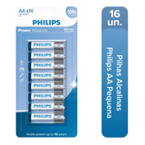 16 Pilhas Pequena Aa Alcalina Comum Normal 2a Phlips Kit 