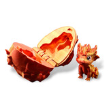 Dragón De Fuego Bebe Con Huevo En Impresión 3d
