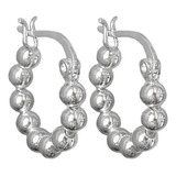 Aros Argollas Plata 925 Bolitas Mujer Aritos 16mm Garantía 