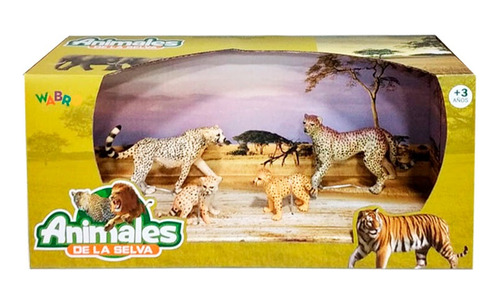 Playsets Animal World  Familia  Cheetah Pack X 4