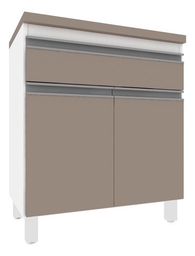 Gabinete Para Banheiro 65cm Cewal Branco/gianduia