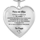 Collar Cadena Colgante Padre A Hija + Caja De Regalo