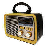 Caixa Som Antiga Radio Portátil Retro  Am Fm Sd Usb 3188
