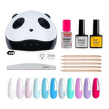 Kit Para Uñas Semipermanente Cabina Led Manicura Esculpidas