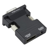 Adaptador Vga A Hdmi Con Audio Pc Tv Monitor Proyector 1080p