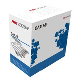 Cable Utp Cat 5e Gris, Por 100 Metros 100% Cobre, Hikvision