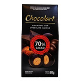 Almendras Con Chocolate Amargo 70% Cacao 80g X 1u