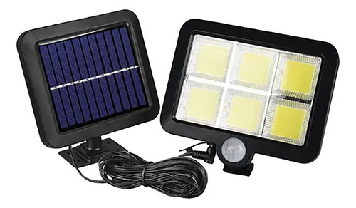 Luminária Solar Parede 120 Cob Sensor Presença 3 Funções