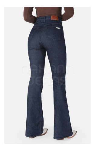 Oxford Jean Azul Oscuro Elastizado Tiro Alto Nahana Jeans