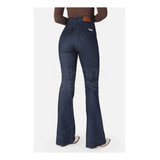 Oxford Jean Azul Oscuro Elastizado Tiro Alto Nahana Jeans