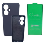 Estuche Silicone Case Para Realme C55 Y Vidrio Ceramico