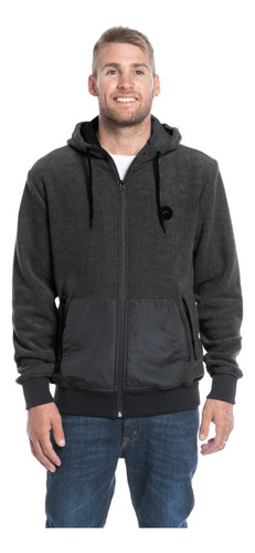 Campera Rusty Hombre Kameha Zh Algodon Negro Pre