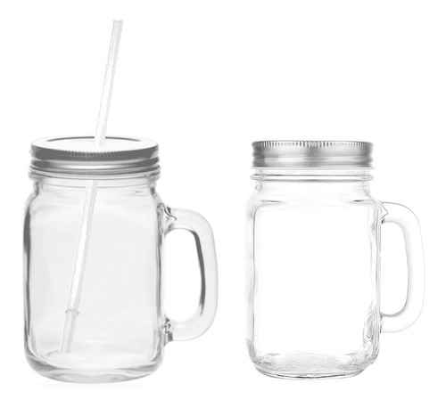 Mason Jar Transparente Para Sublimación | 6 Piezas