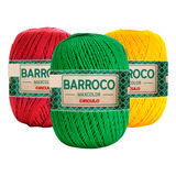 Barbante Barroco Maxcolor 200g 3 Unidades Numero 4 Ou 6