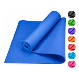 Tapete Yoga Pilates Fitness Ejercicio Portátil 3mm Grosor Color Azul