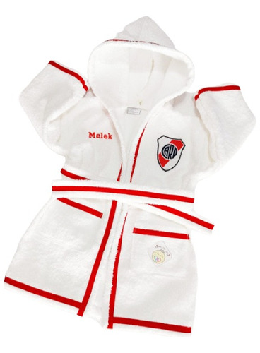 Bata Salida De Baño Personalizada Uno Y Dos Años River Plate