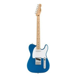 Guitarra Eléctrica Squier By Fender Telecaster De Álamo Metallic Blue Laca Poliuretánica Con Diapasón De Arce