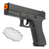 Kit Pistola Glock G17 Airsoft Spring Vigor V307 Com 100 Bbs