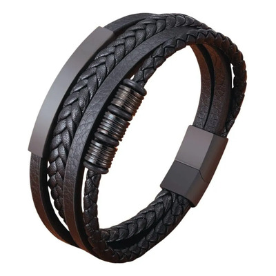 Pulsera De Cuero Para Hombre Sum - Colección Encanto