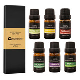 Kit De 6 Aceites Esenciales Para Difusor Aromaterapia 10 Ml