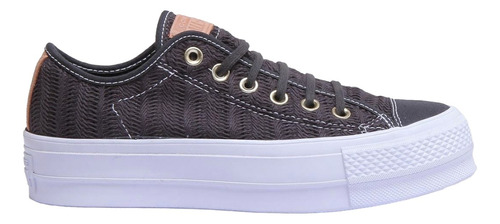 Tenis Converse Lift Plataforma En Tejido Gris Original