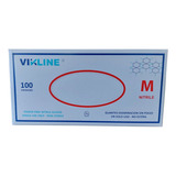 Guante Nitrilo Azul Sin Polvo Vikline Talla M Caja 100 Un