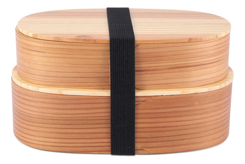 Lonchera De Madera De Doble Capa Para Sushi Bento, Contenedo