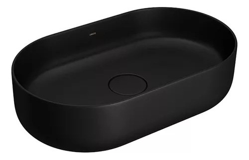 Bacha Baño Deca L14050 Lavatorio Apoyo Ovalada Negro