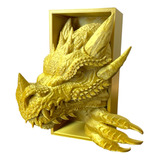 Sujetalibros Soporte Divisor Escultura 3d Dragon Saliendo