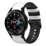 Pulseira Couro Sintético Para Samsung Watch4 Classic 46mm Cor Branca