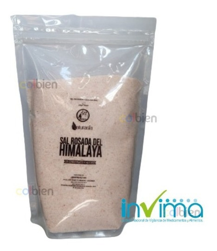 Sal Rosada Del Himalaya Grano Fino 1kg 100% Pura Con Invima