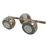  Aplique Cromado Lampara Pared  Barral Moderno 2 Luces Gu10 