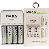 Baterías Daxa Aa, 9v Recargable X 4 Pack 2700 Mah + Cargador