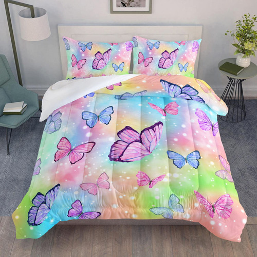 Datura Home Juego De Edredon De Cama Con Estampado De Marip