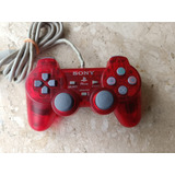 Controle Playstation 2 Ps2 Crimson Red Vermelho Original