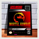 Quadro Decorativo Capa A4 25x33 Mortal Kombat Super Nintendo